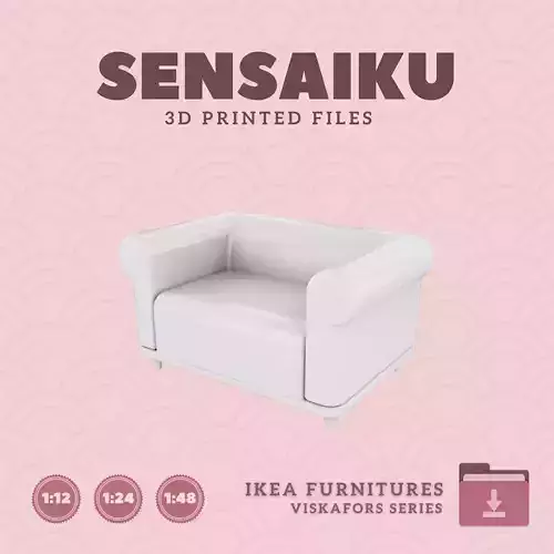 VISKAFORS Armchair for Miniature Dollhouse - IKEA - 3D Print