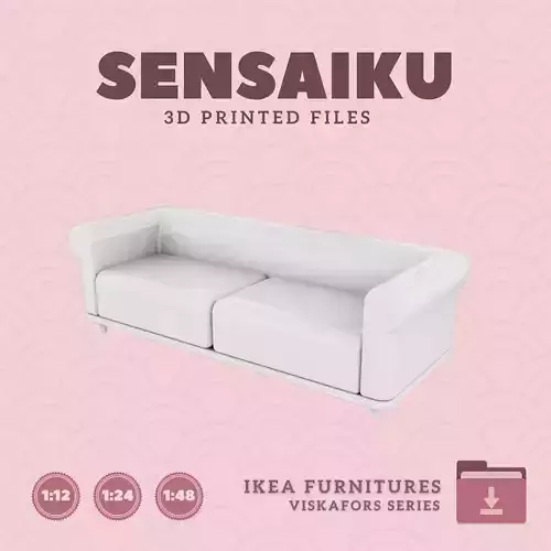 VISKAFORS Sofa for Miniature Dollhouse - IKEA - 3D Print