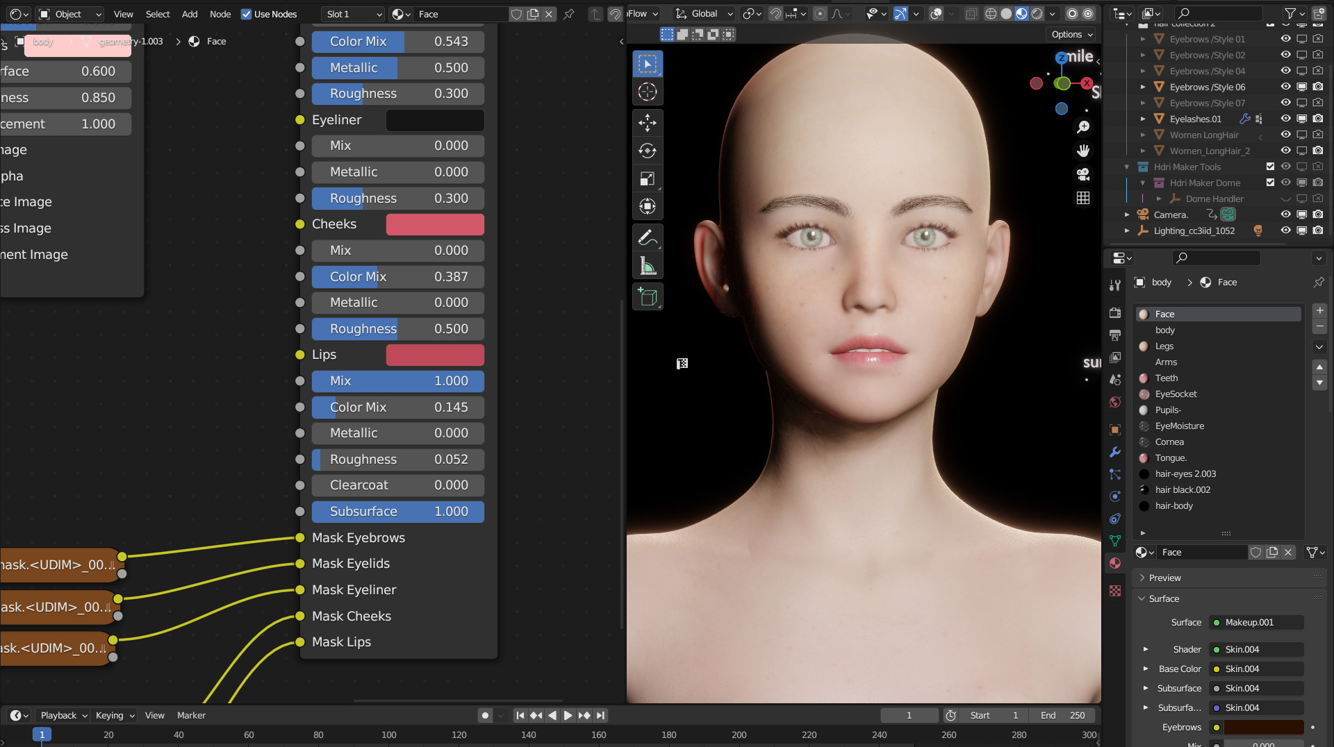 Monna- Realistic Female Rigged Low-poly 3D model_46