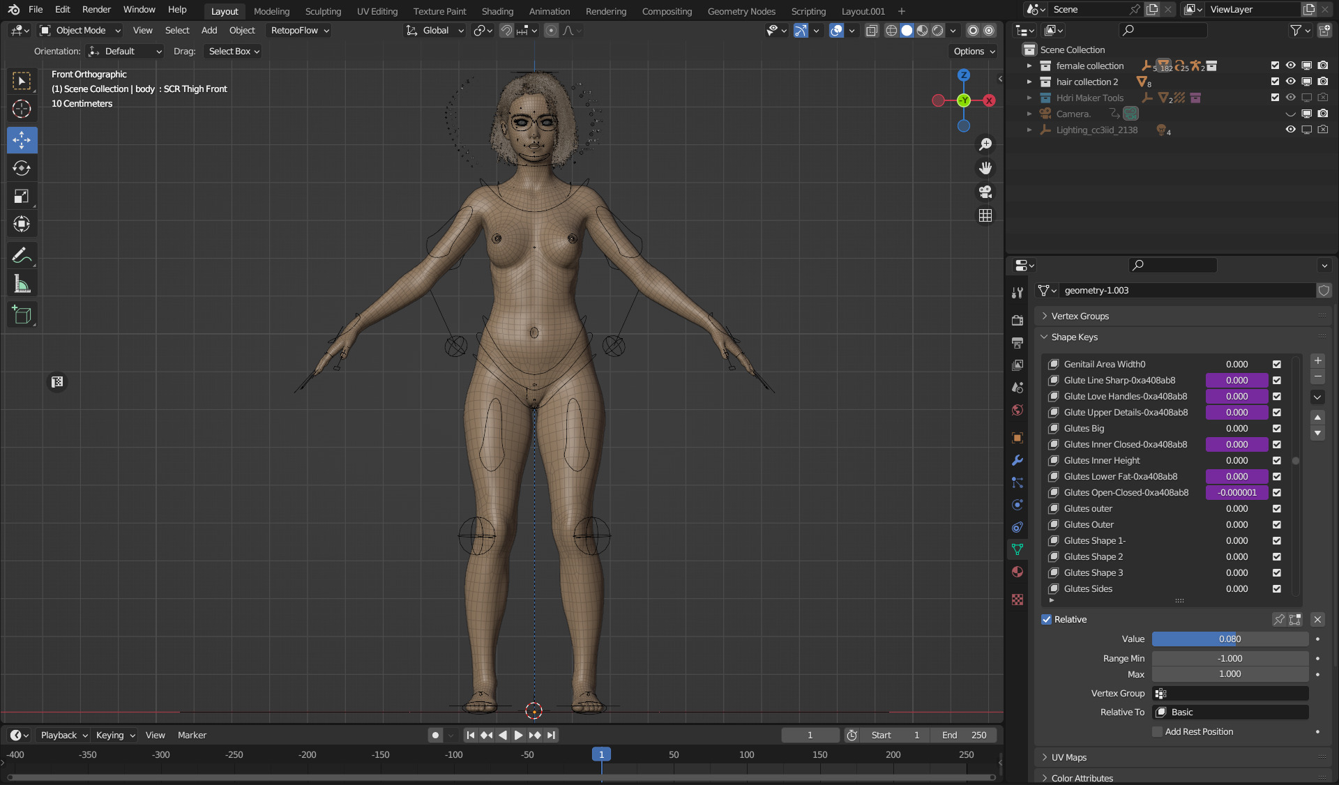 Monna- Realistic Female Rigged Low-poly 3D model_53