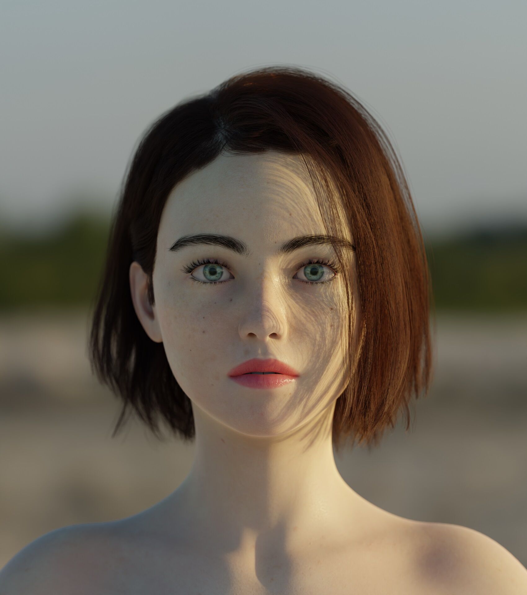 Monna- Realistic Female Rigged Low-poly 3D model_40