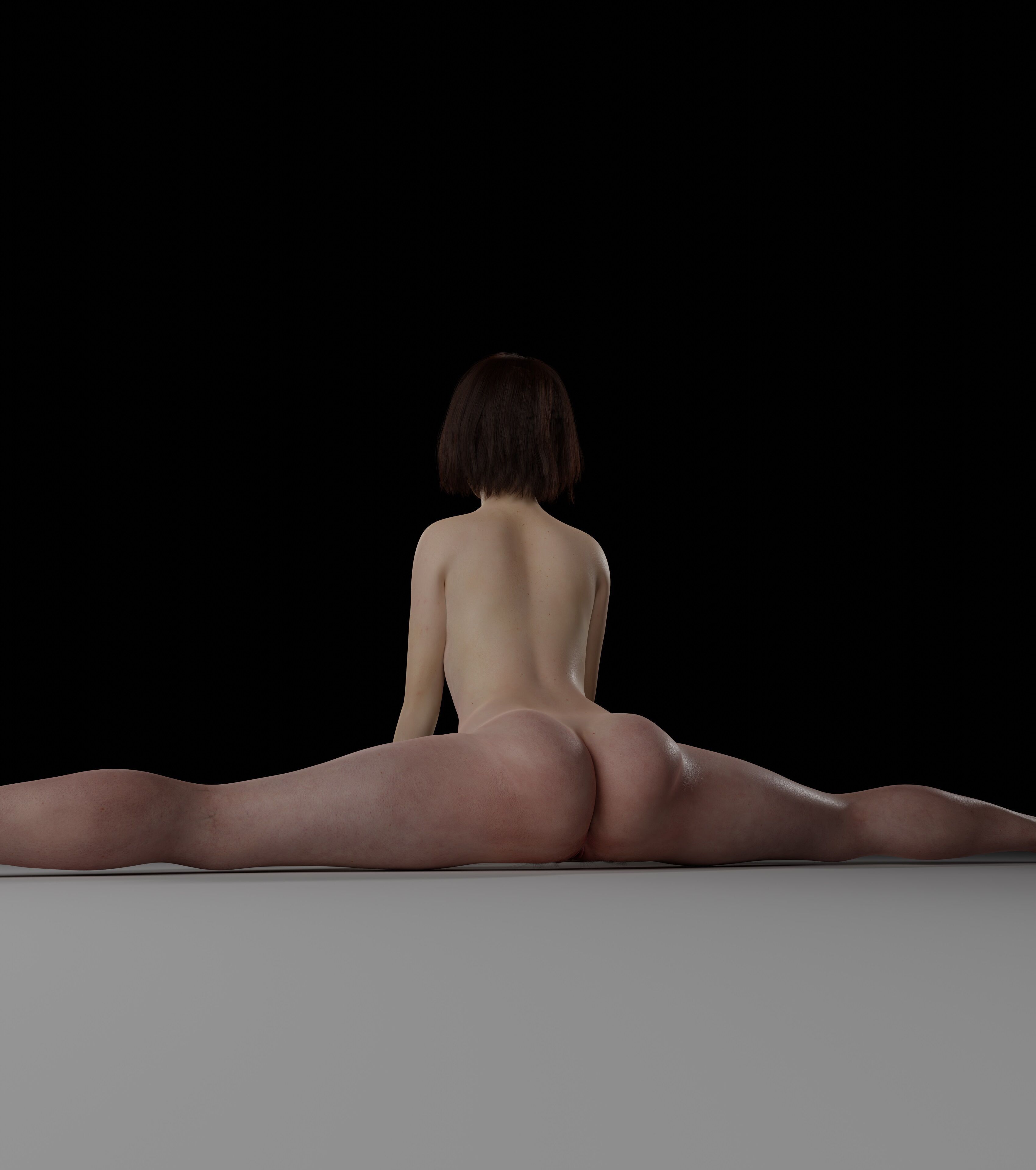 Monna- Realistic Female Rigged Low-poly 3D model_17