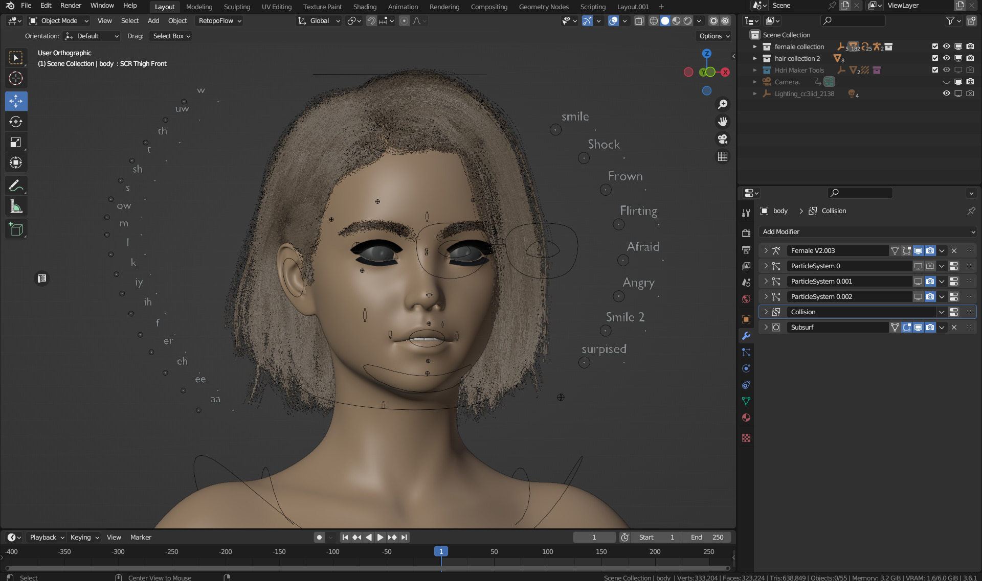 Monna- Realistic Female Rigged Low-poly 3D model_52