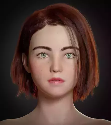 Monna- Realistic Female Rigged  Low-poly 3D model