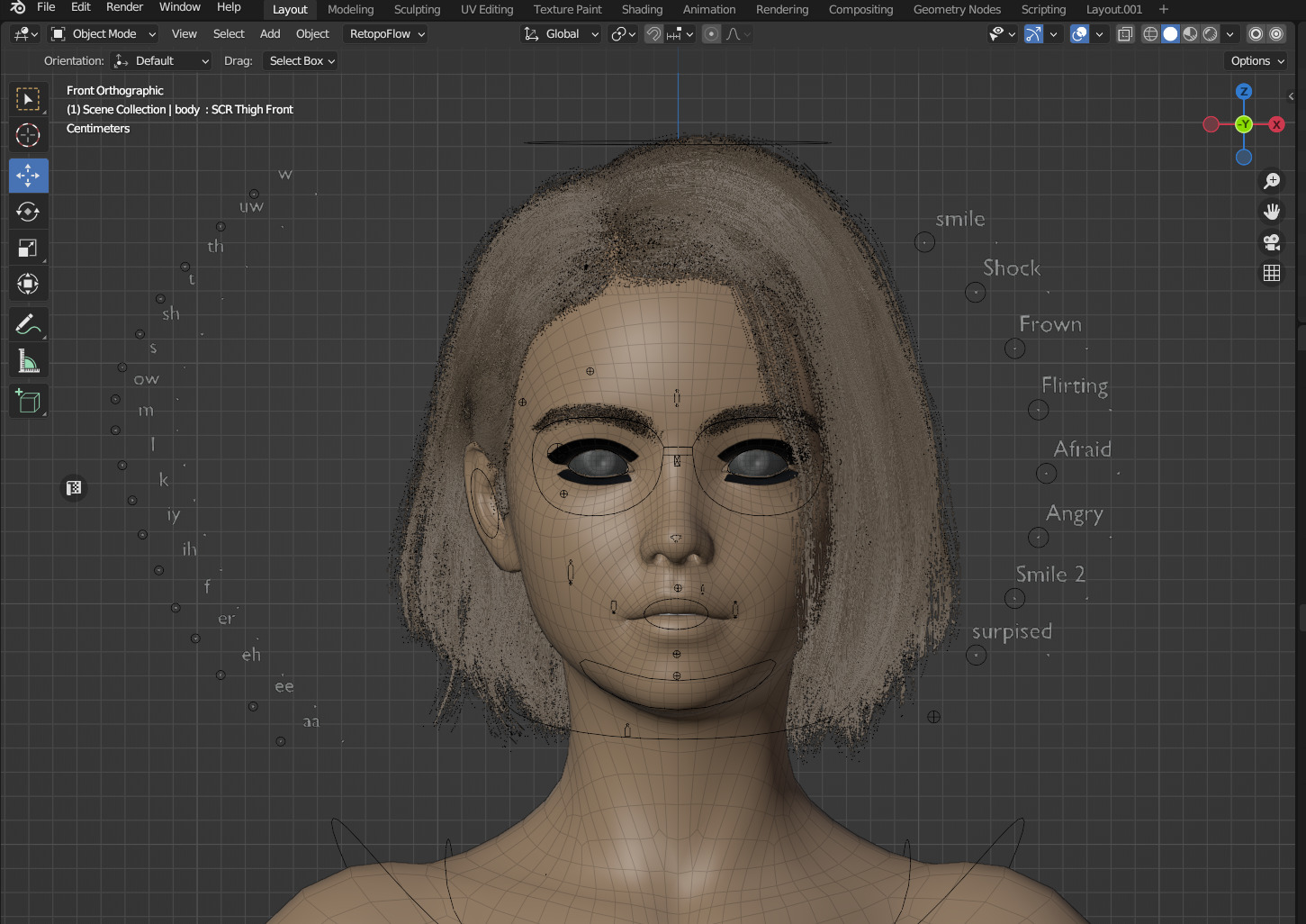 Monna- Realistic Female Rigged Low-poly 3D model_51