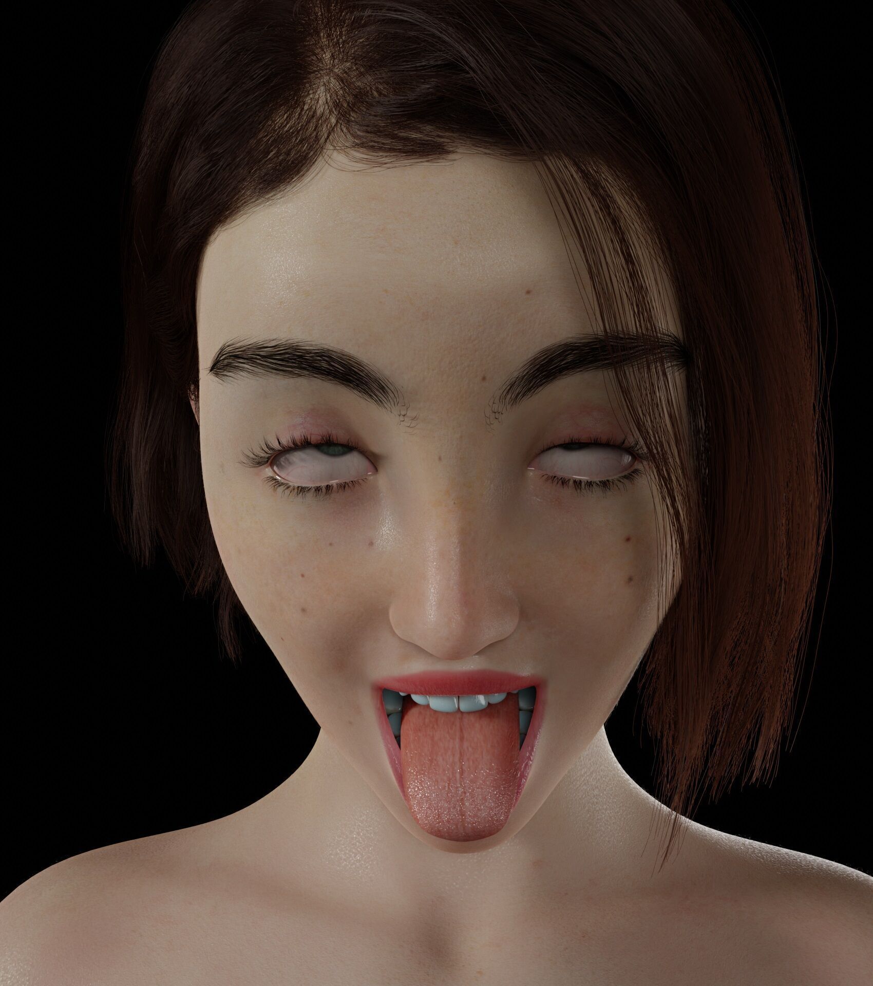 Monna- Realistic Female Rigged Low-poly 3D model_18