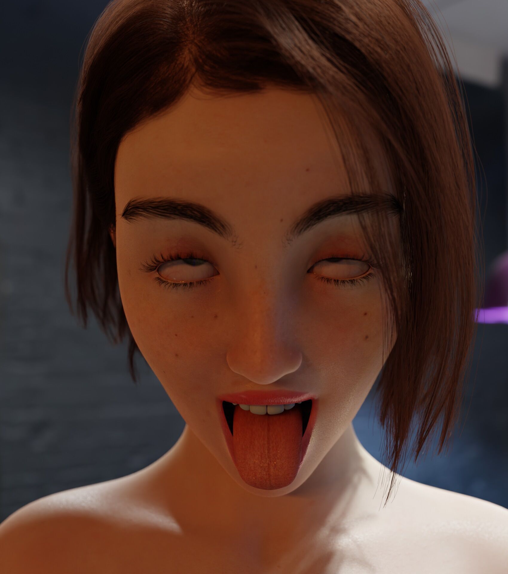 Monna- Realistic Female Rigged Low-poly 3D model_32