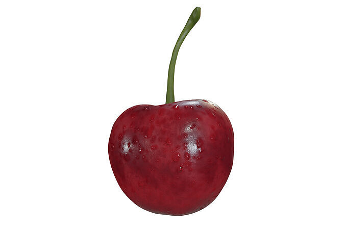 Cherry 3D Model - With and Without Droplets 3D model 2