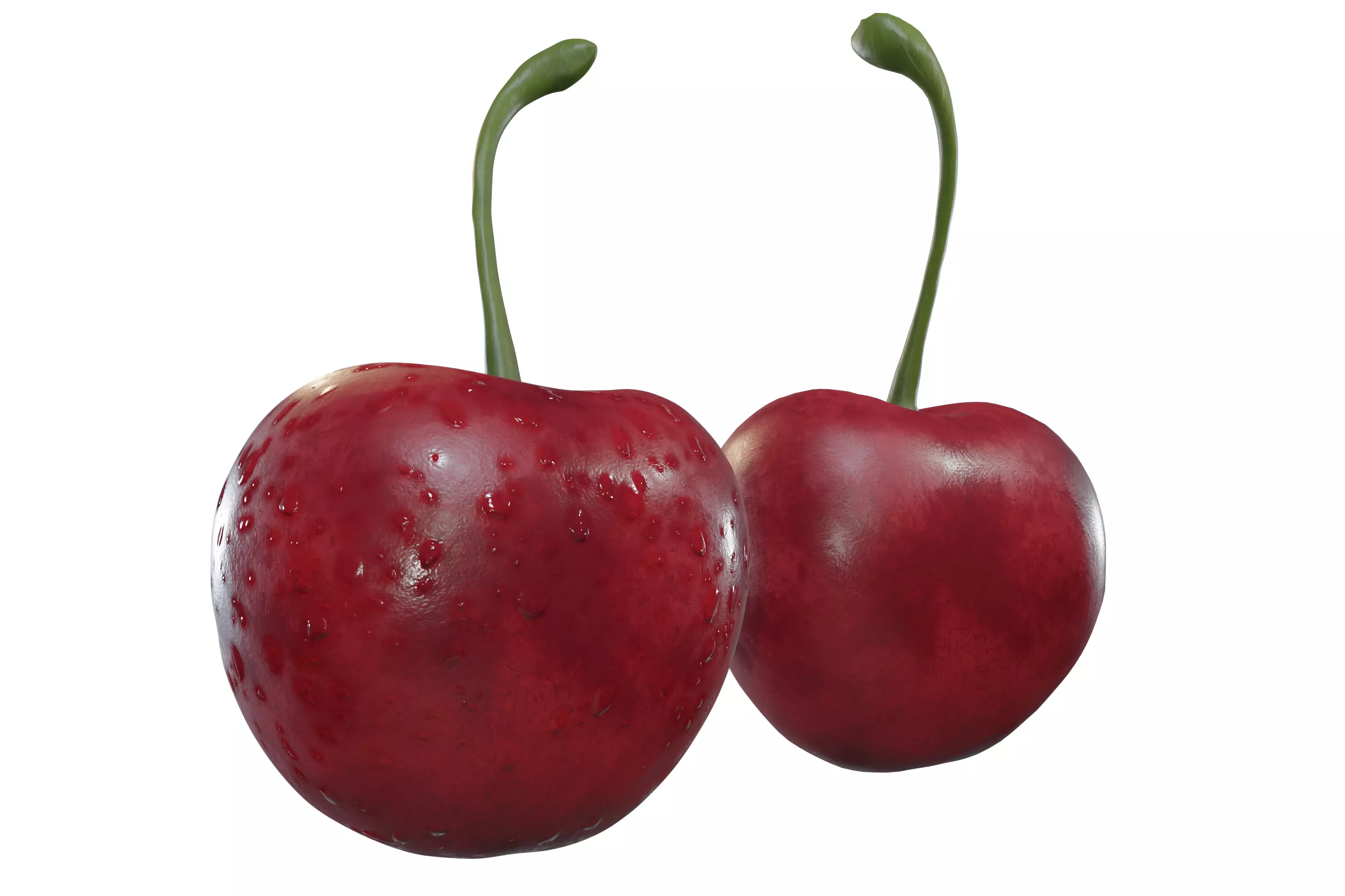 Cherry 3D Model - With and Without Droplets 3D model_0