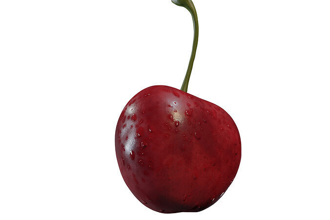 Cherry 3D Model - With and Without Droplets 3D model 4
