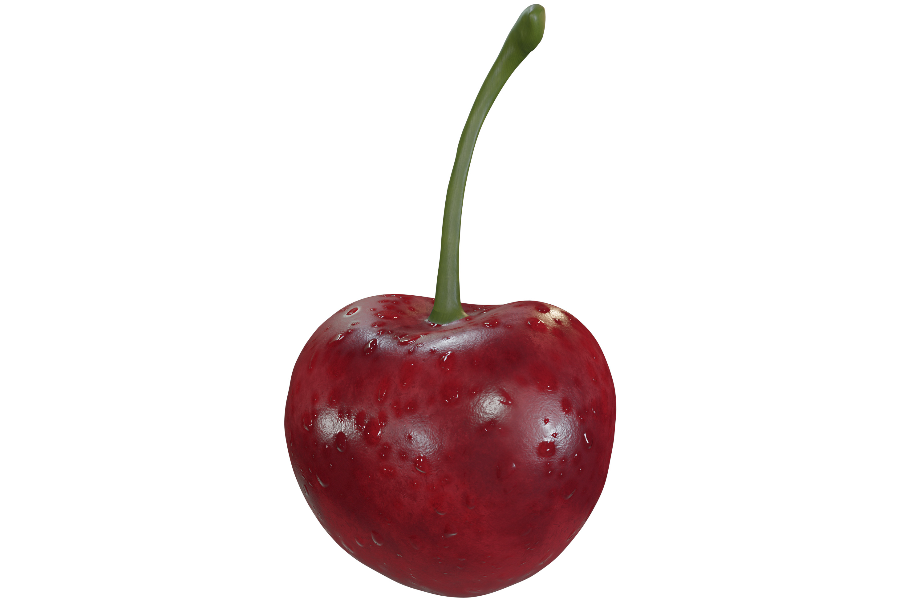 Cherry 3D Model - With and Without Droplets 3D model_5