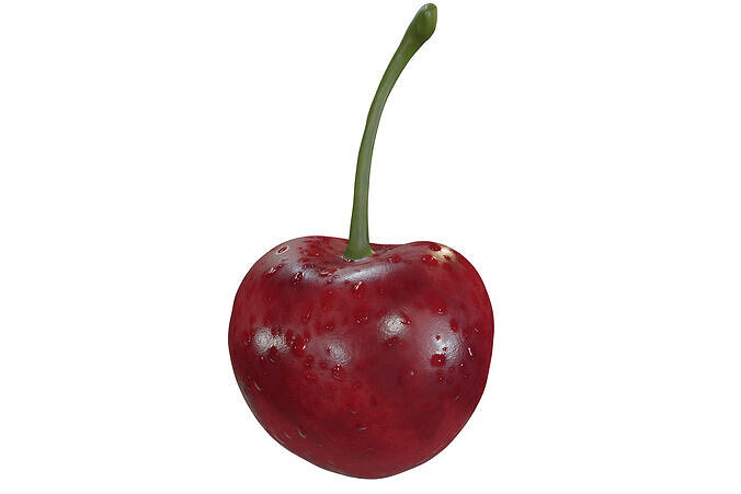 Cherry 3D Model - With and Without Droplets 3D model 5