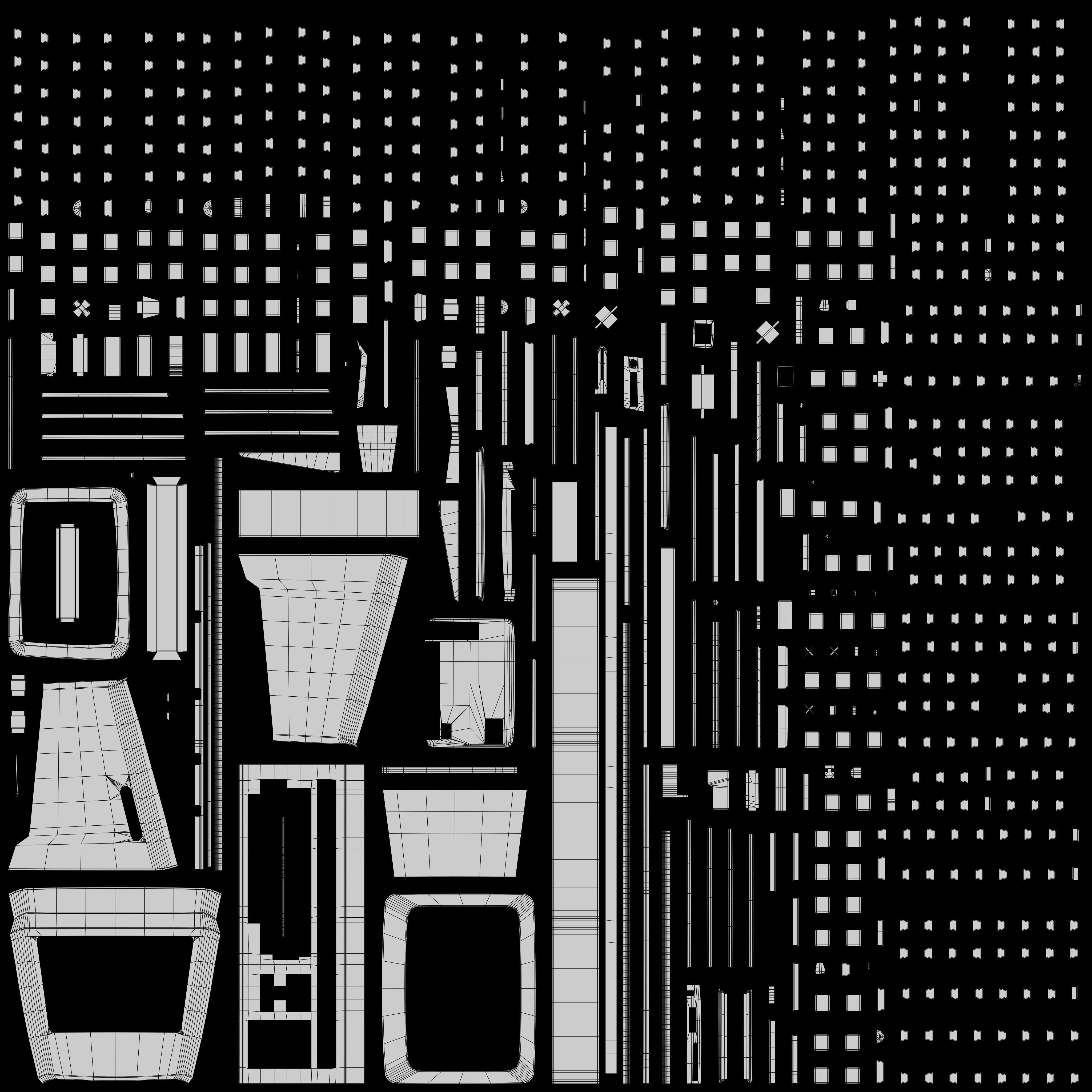 DEC VT220 - Retro Computer Low-poly 3D model_15