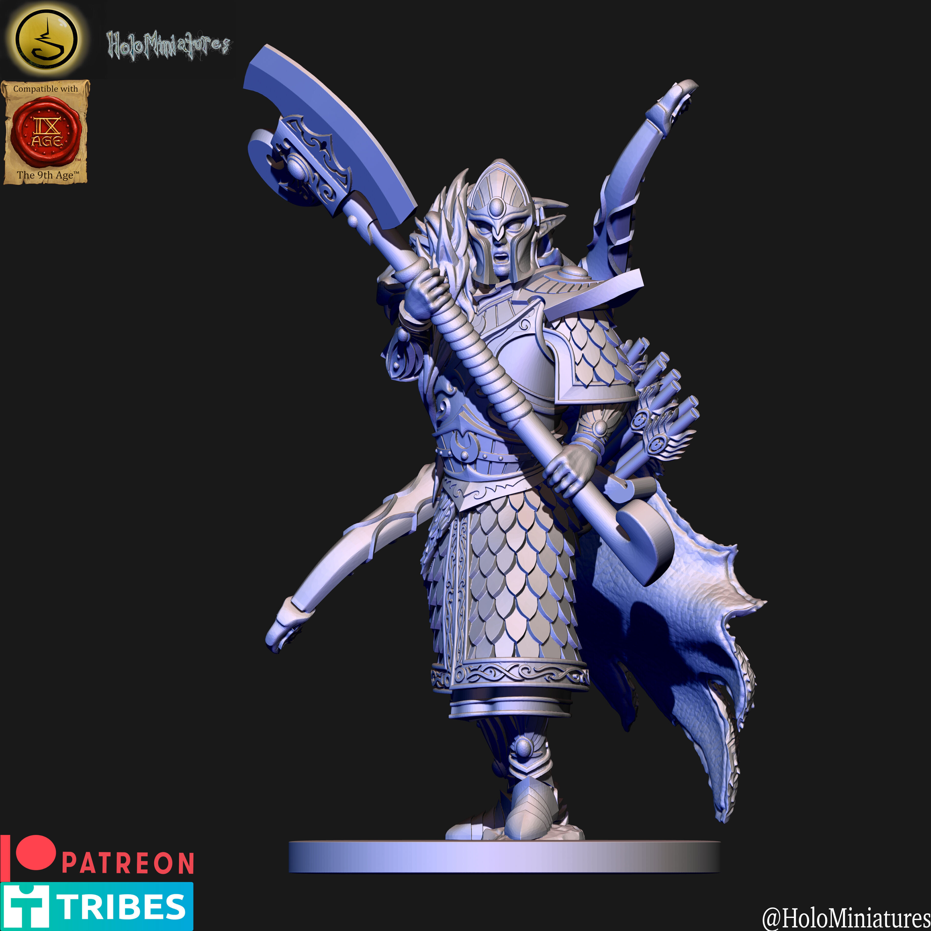 High elves Lion order scouts unit 3D print model_15