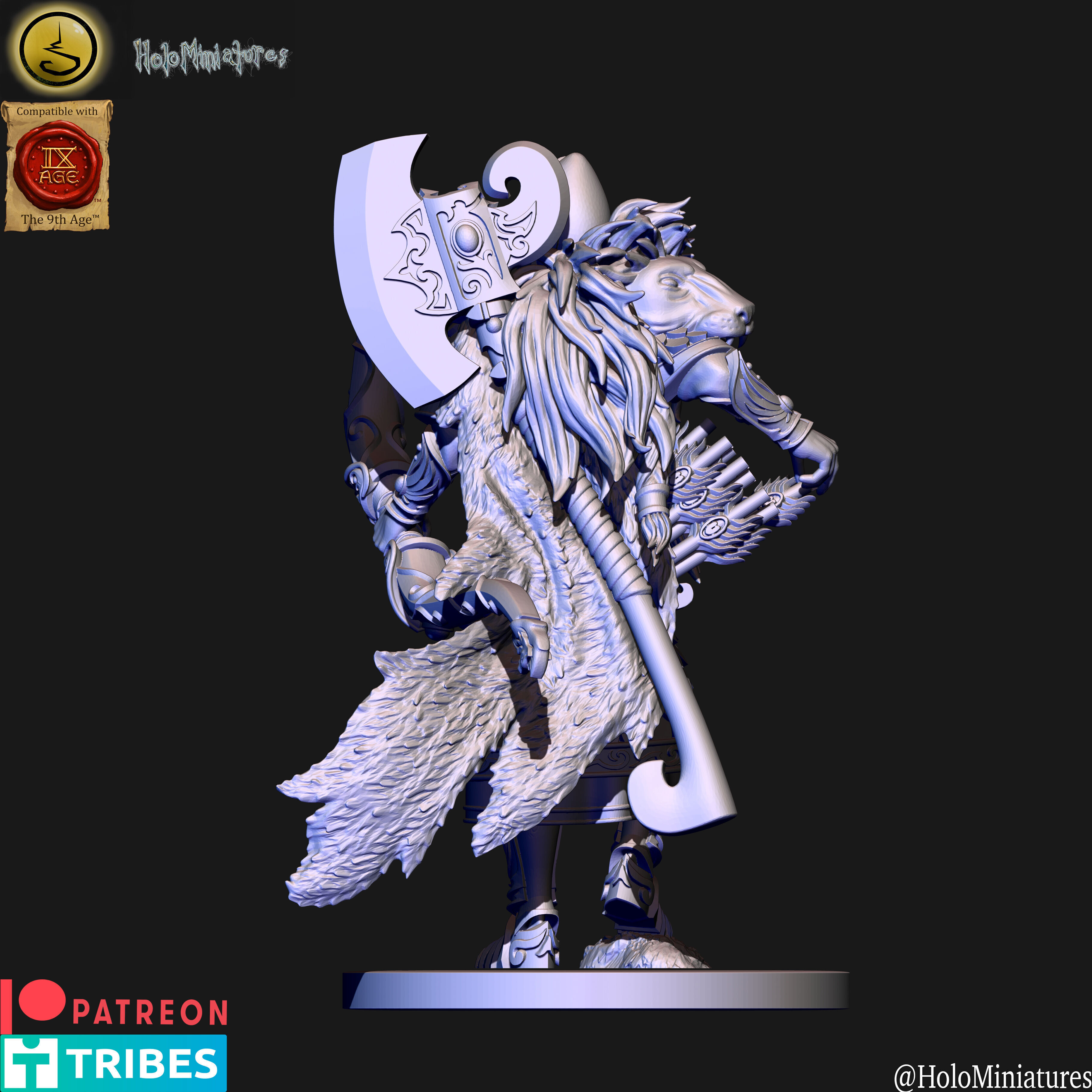 High elves Lion order scouts unit 3D print model_13