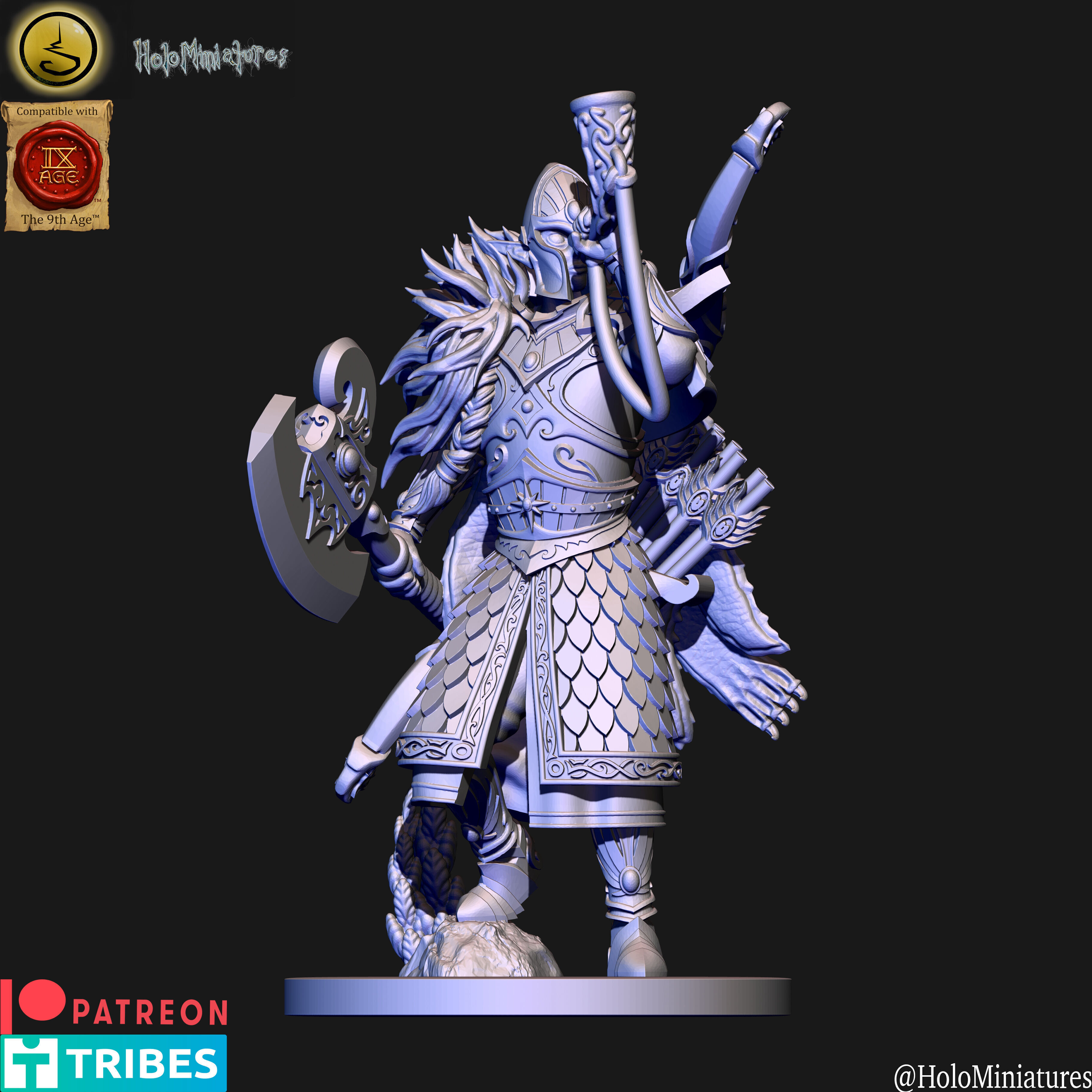 High elves Lion order scouts unit 3D print model_7
