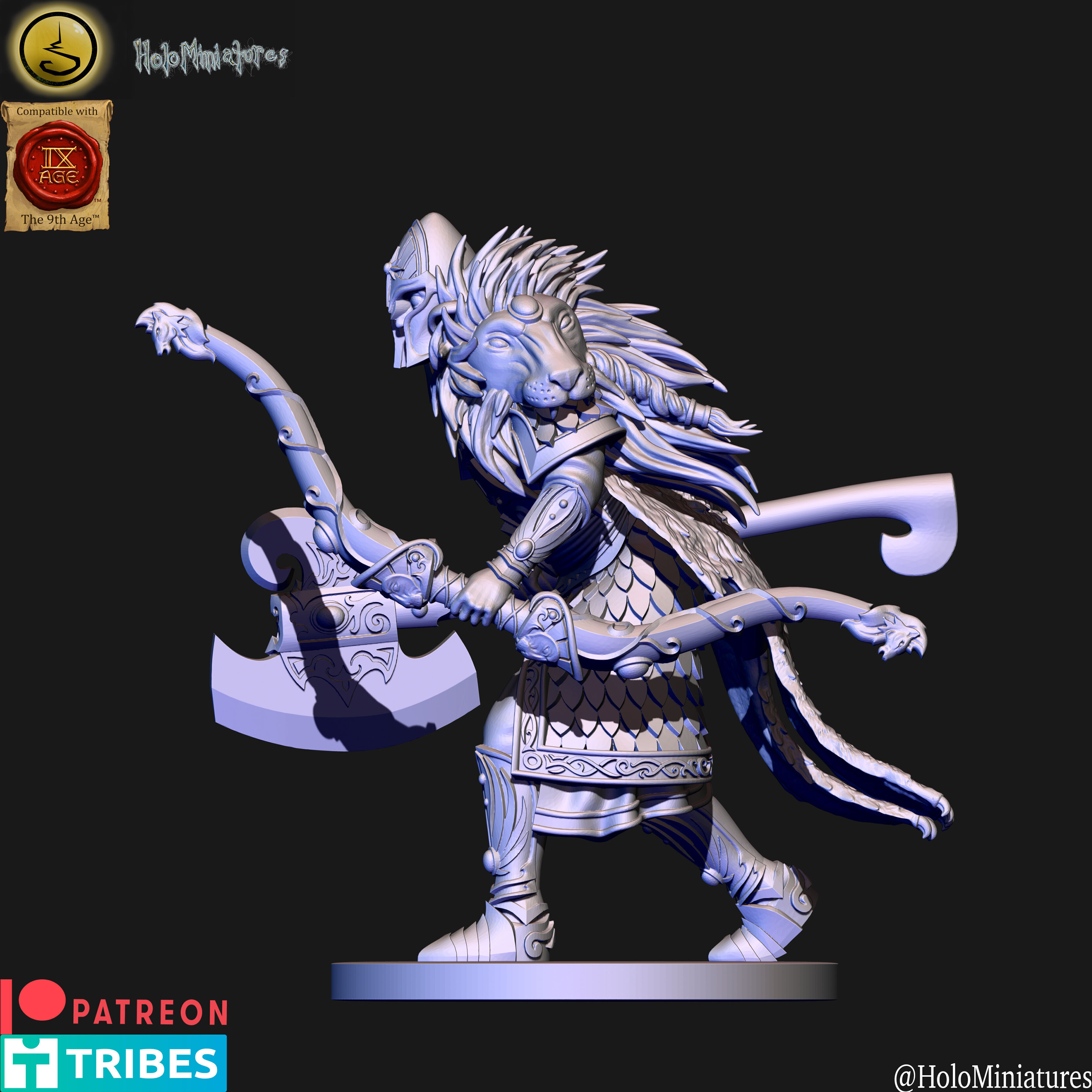 High elves Lion order scouts unit 3D print model_16