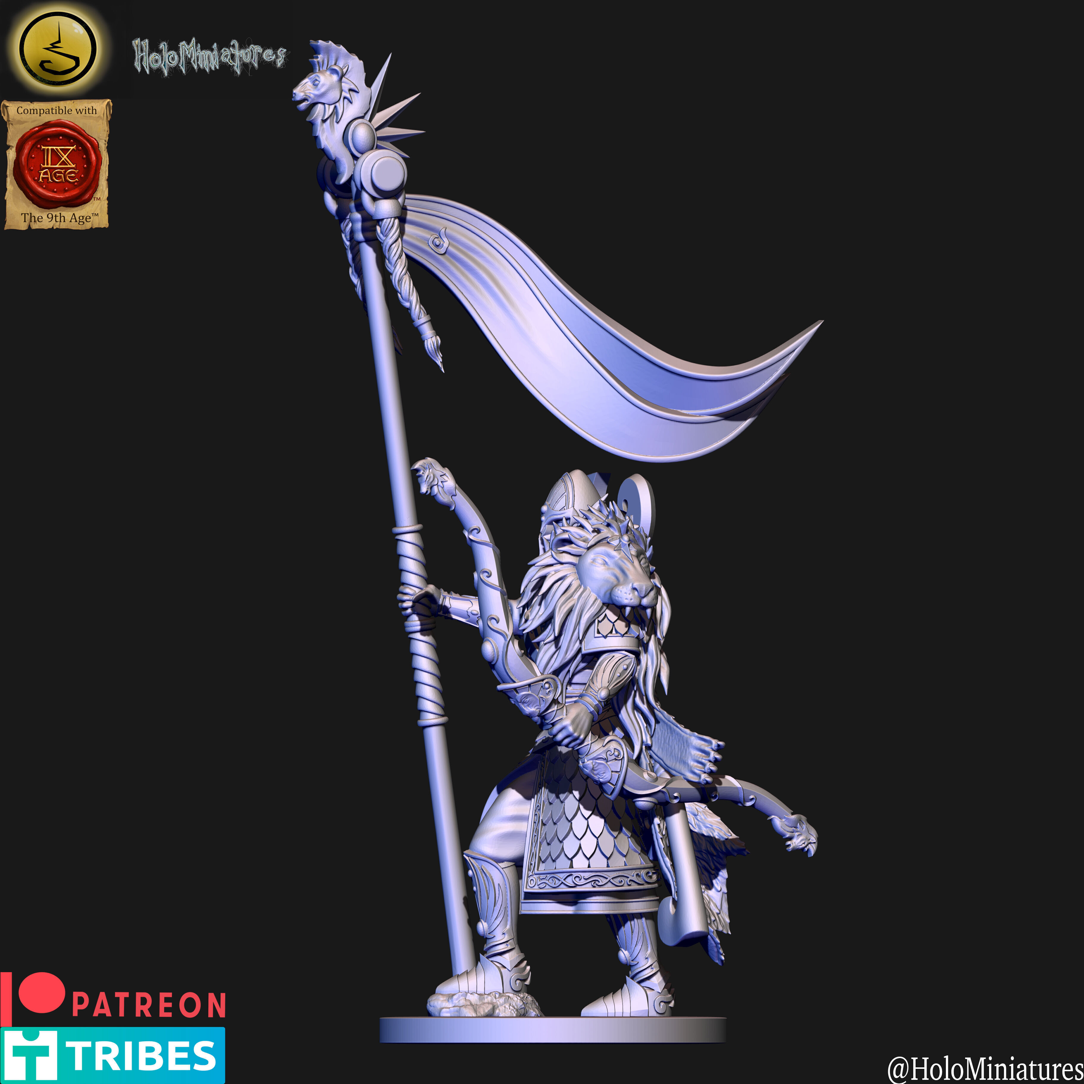 High elves Lion order scouts unit 3D print model_10
