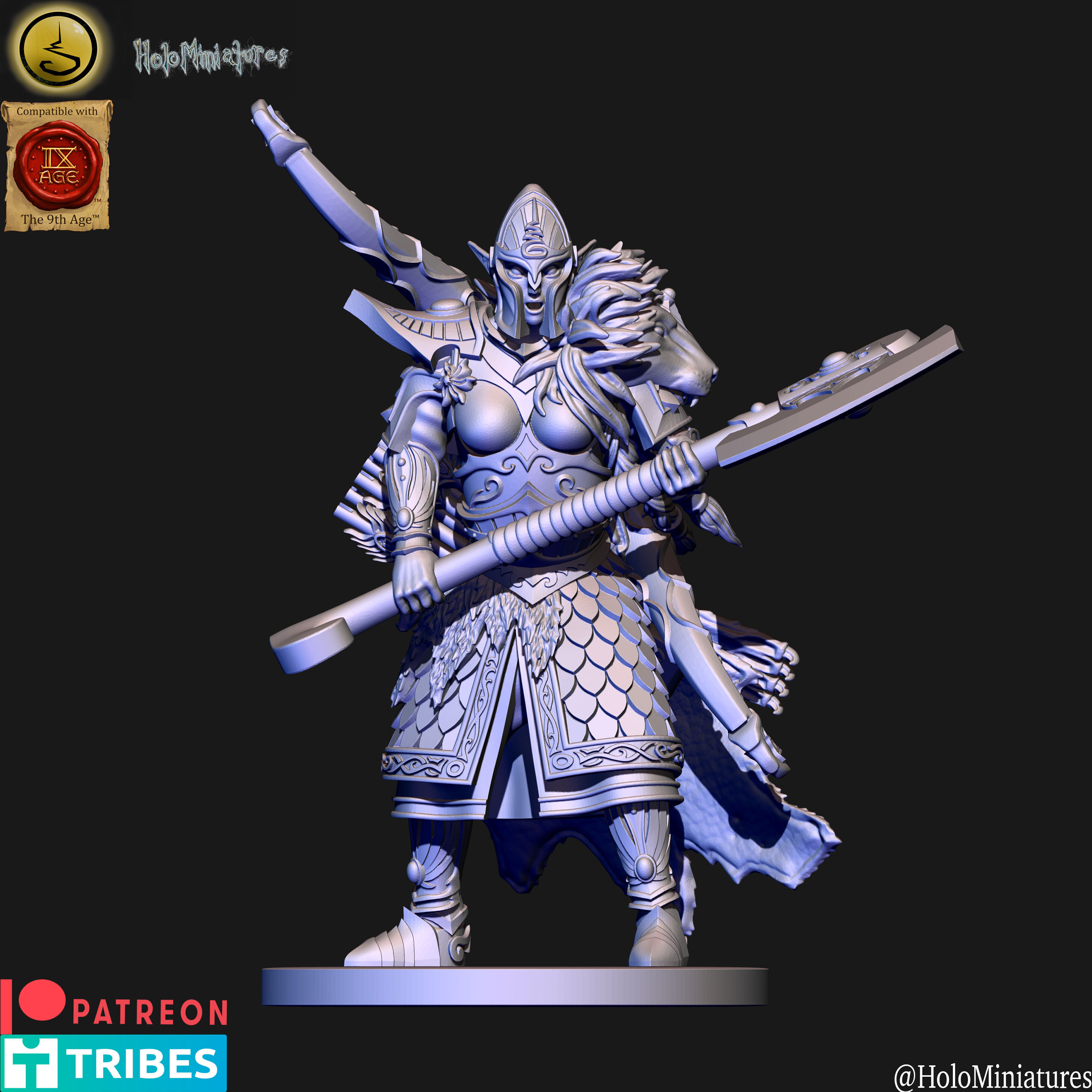 High elves Lion order scouts unit 3D print model_5
