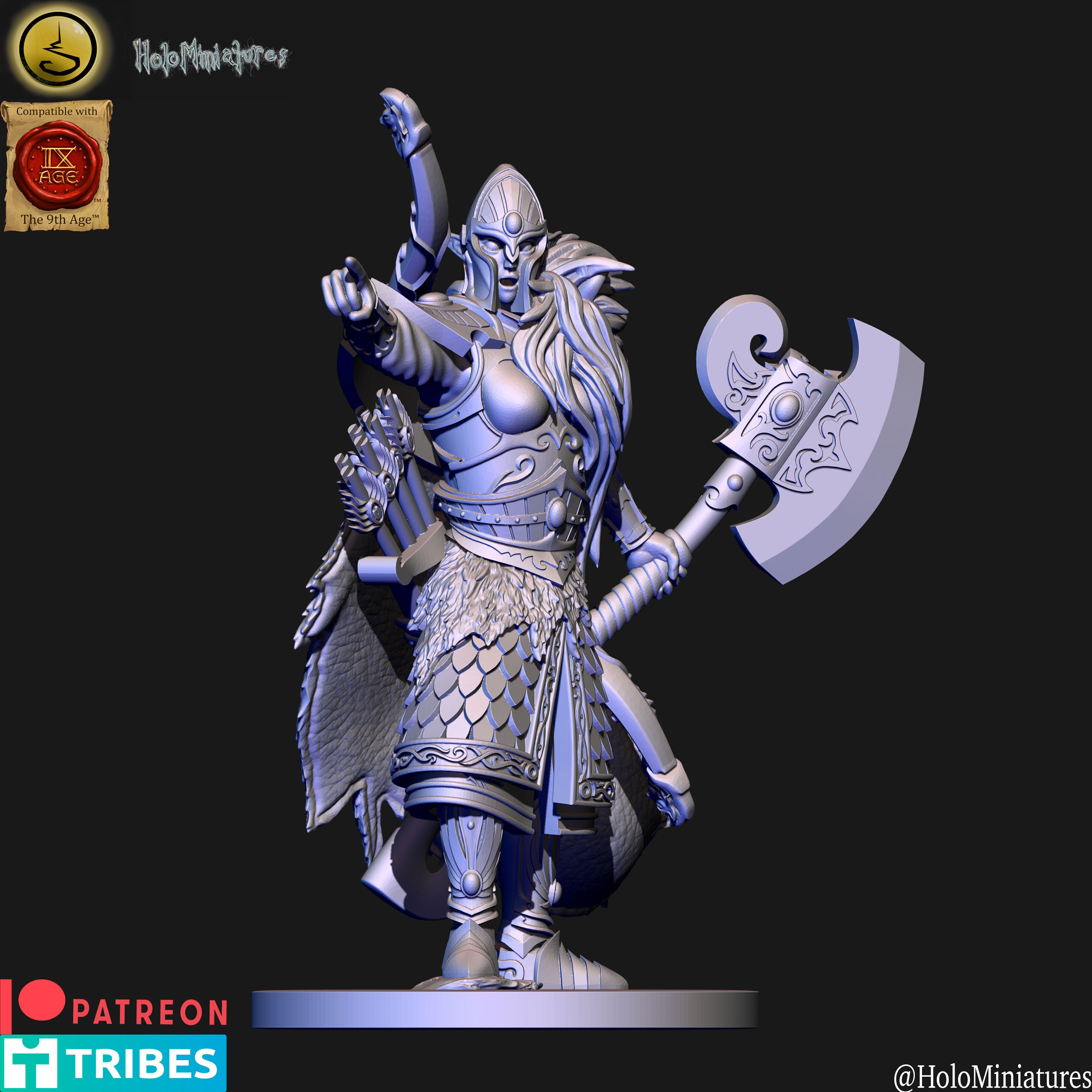 High elves Lion order scouts unit 3D print model_3