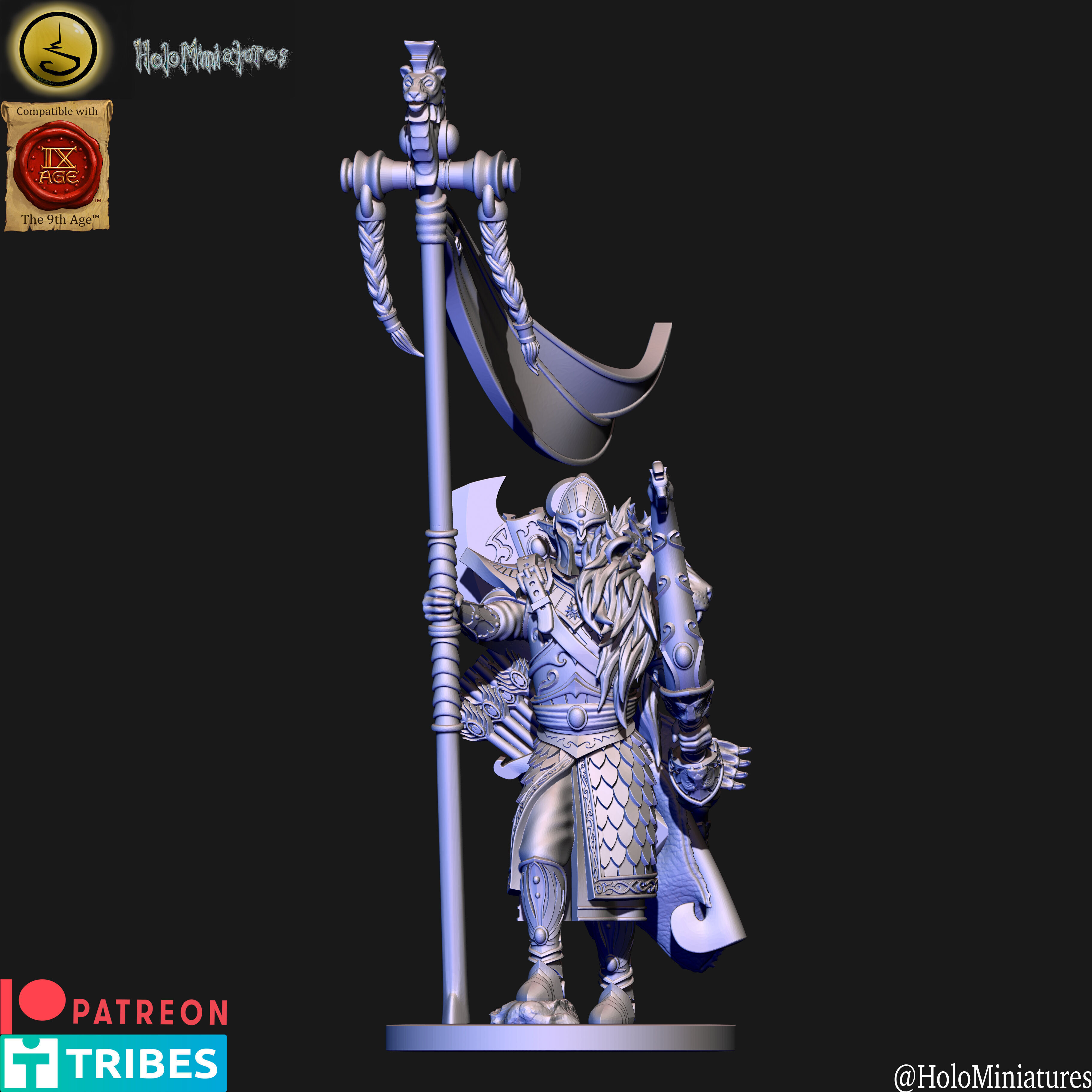 High elves Lion order scouts unit 3D print model_14