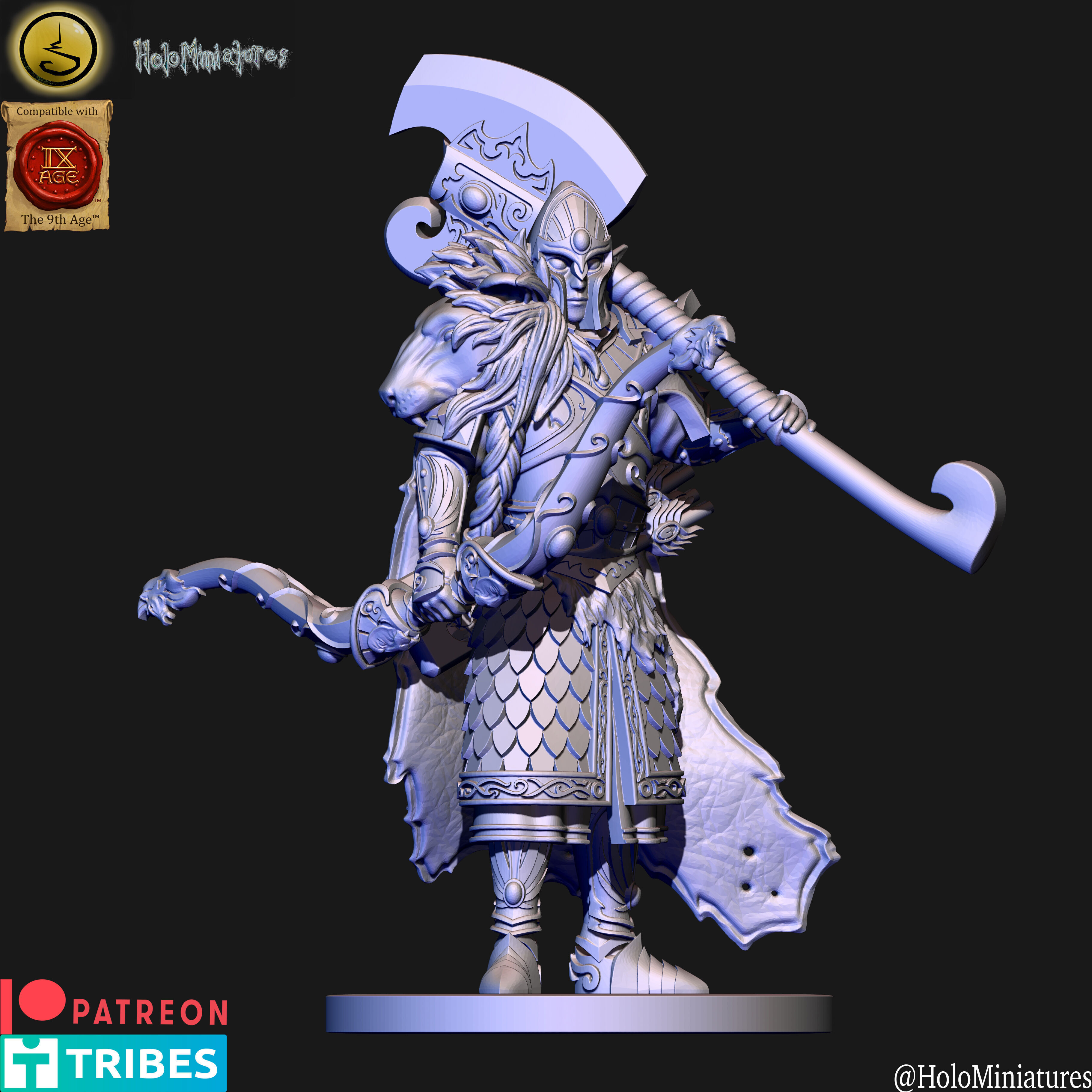 High elves Lion order scouts unit 3D print model_11