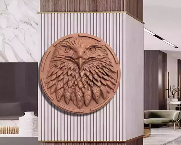 EAGLE HEAD RELIEF FOR CNC AND 3D PRINTING M03 3D print model