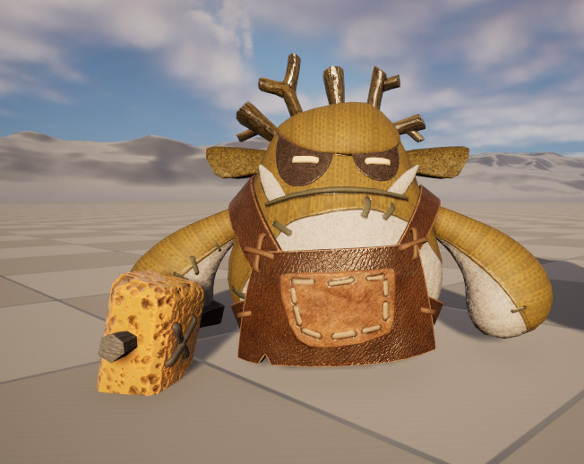 six stylish cartoon character with skeletal skin Low-poly 3D model_6