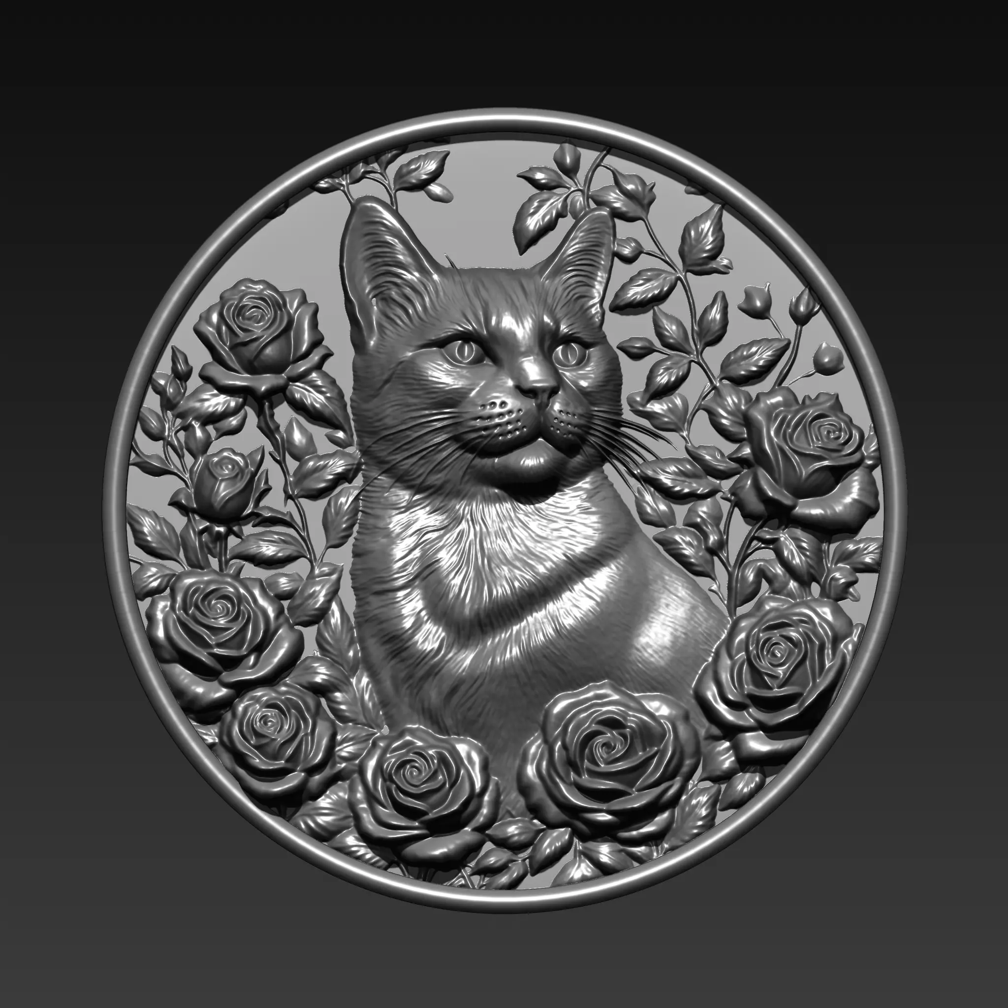 Cat Pendant A67 3D print model