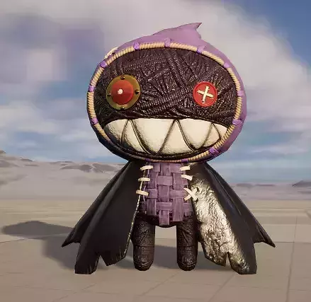 Stylish cartoon monsters with skeletal skin