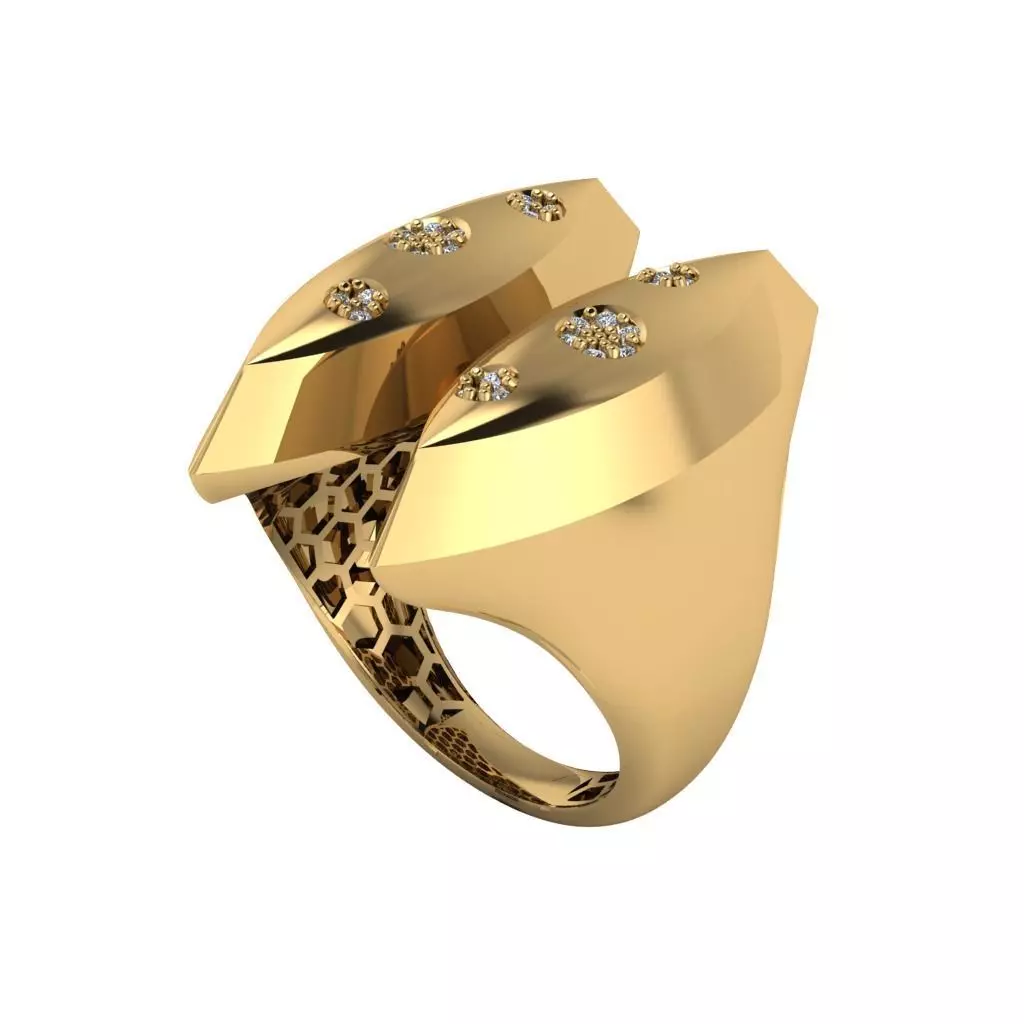 Lightweight Fusion Ring  Ready for Casting TR06 3D print model_0