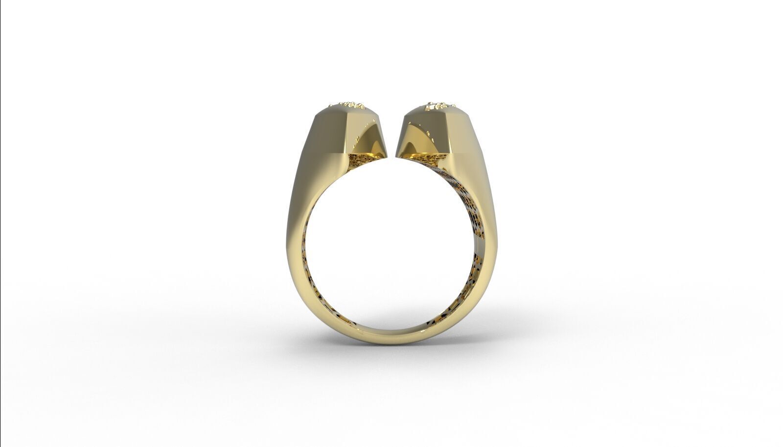 Lightweight Fusion Ring  Ready for Casting TR06 3D print model_2