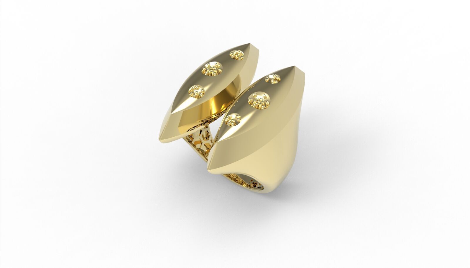 Lightweight Fusion Ring  Ready for Casting TR06 3D print model_4