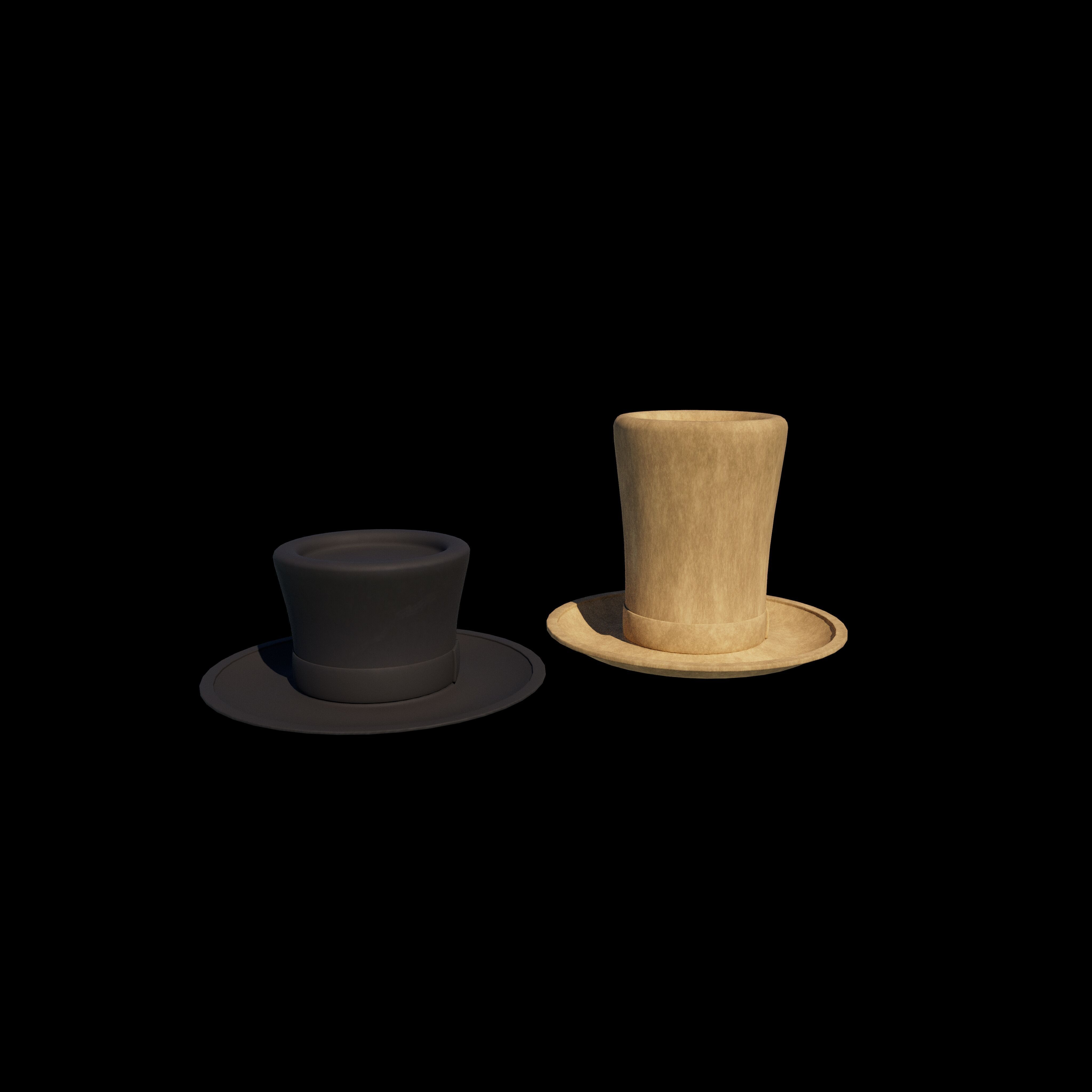 top hat 3D model_2