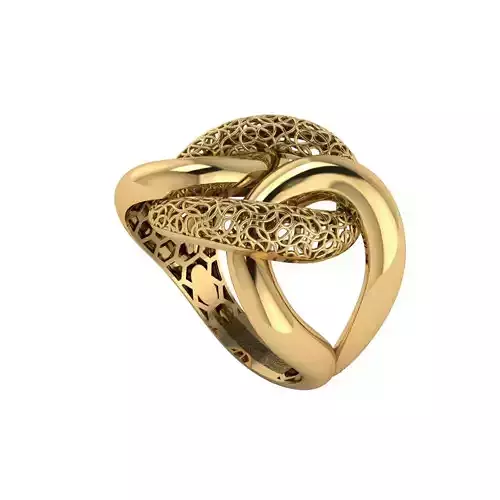 Lightweight Fusion Ring Cuban style  Ready for Casting TR05