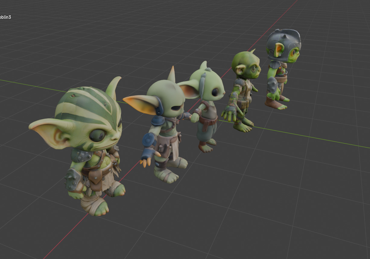 Goblins Pack Low-poly 3D model_3