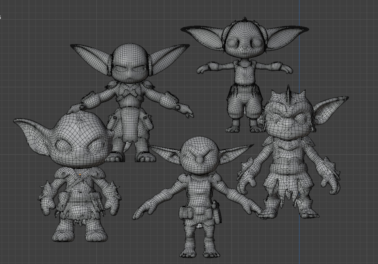 Goblins Pack Low-poly 3D model_2