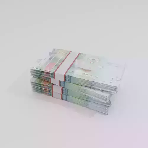 1-2 Kuwait Kuwaiti Dinar Currency Low-poly 3D model