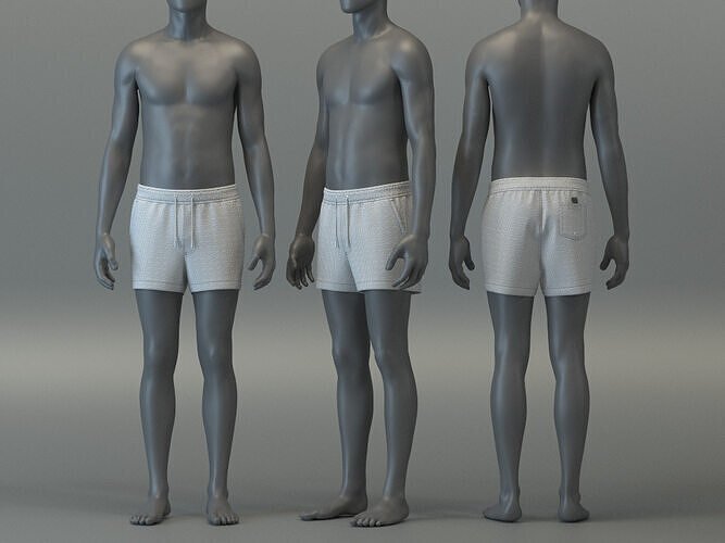 Seersucker Shorts 3D model