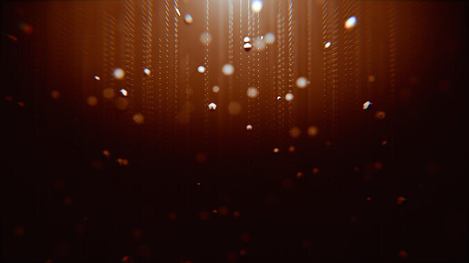 Ethereal Amber Particle Rain by geo nodes Free 3D model