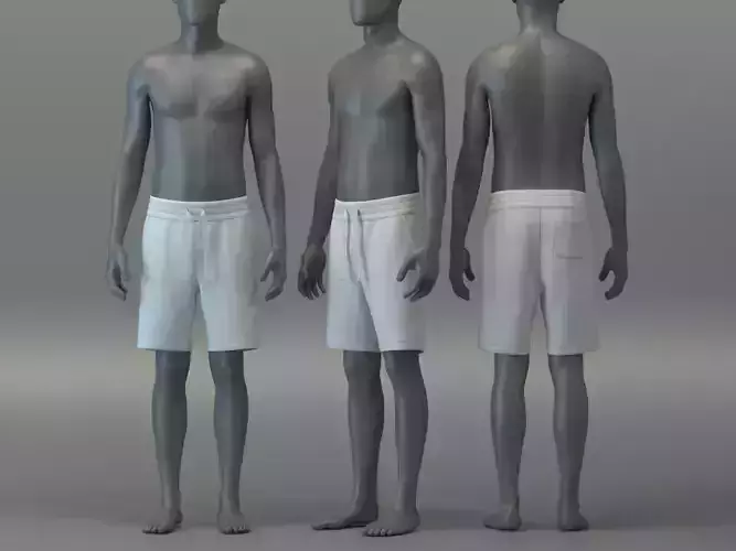 Jogger Shorts 3D model