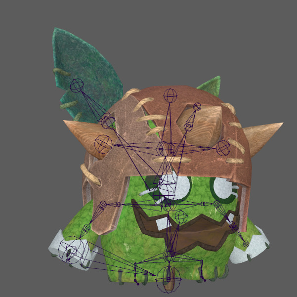 Two stylized goblin bosses with skeletal skins Low-poly 3D model_4