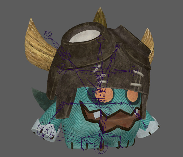 Two stylized goblin bosses with skeletal skins Low-poly 3D model_5