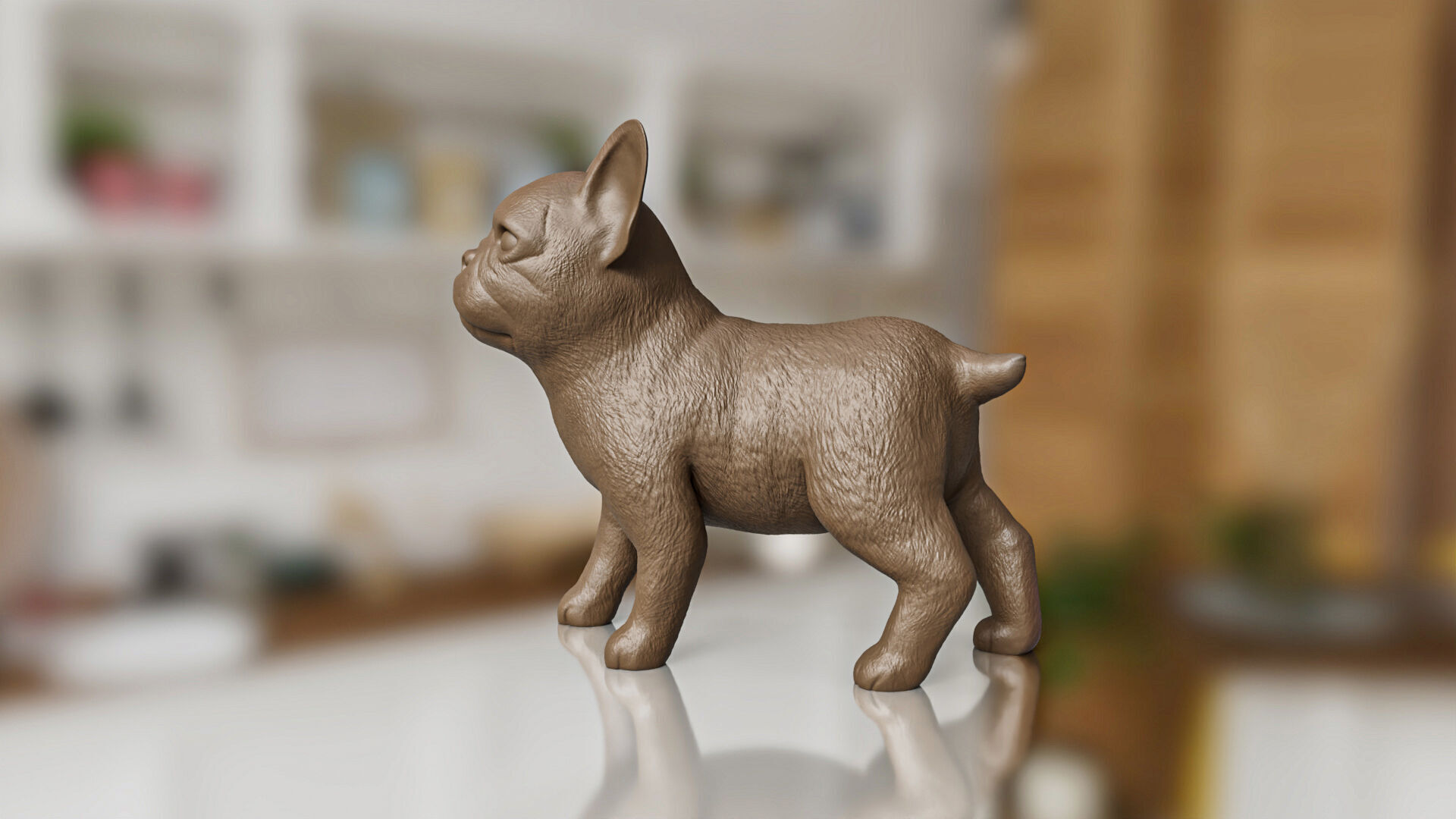Pet World STL French Bulldog Puppy Print Ready Toy 3D print model_5