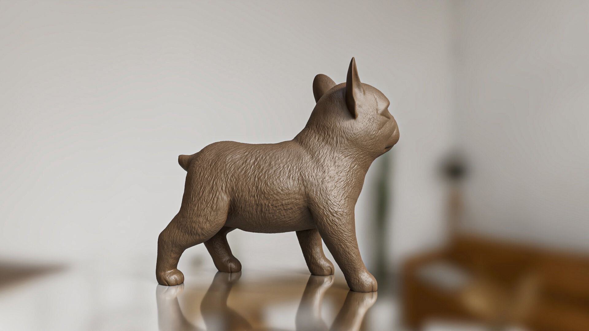 Pet World STL French Bulldog Puppy Print Ready Toy 3D print model_3