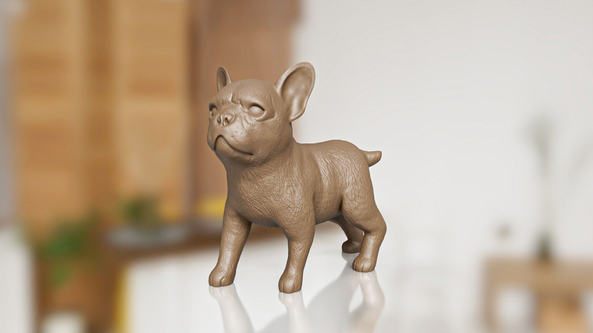 Pet World STL French Bulldog Puppy Print Ready Toy 3D print model_1