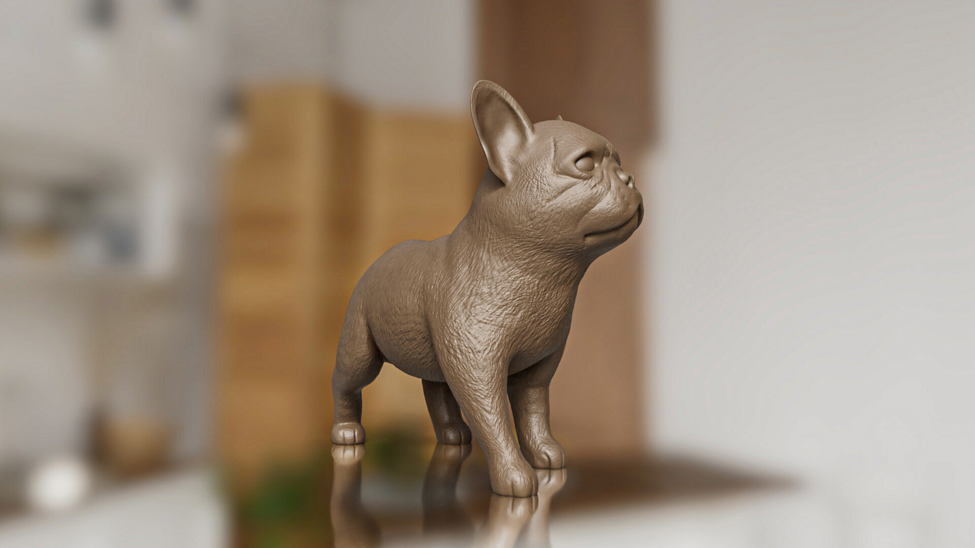 Pet World STL French Bulldog Puppy Print Ready Toy 3D print model_2