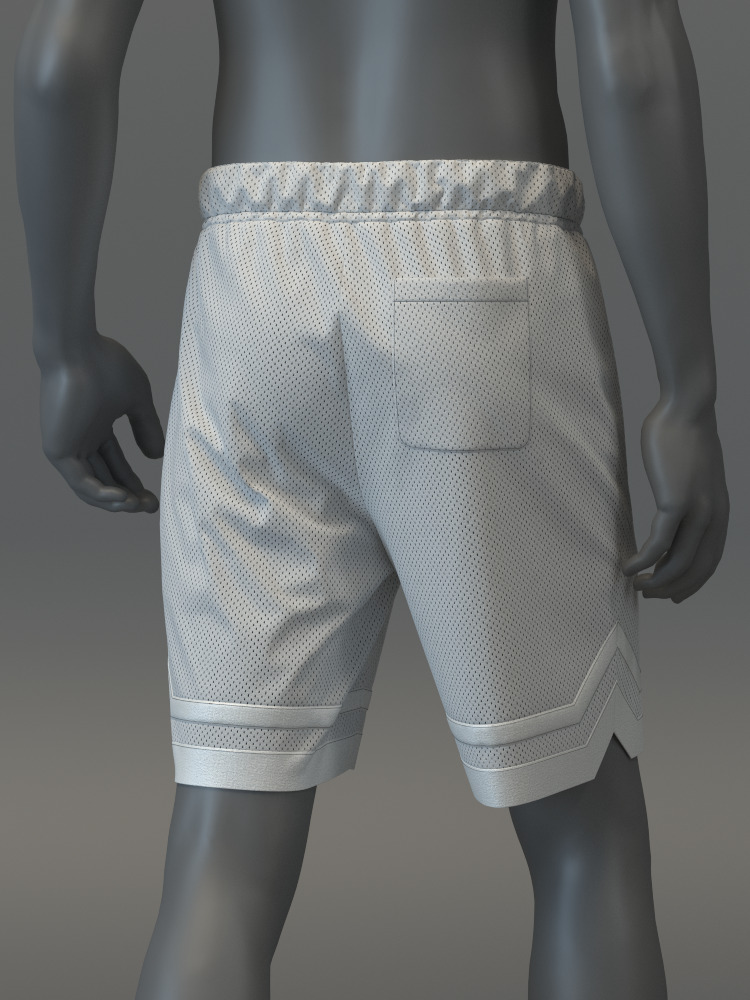 Basketball Shorts 3D model_5