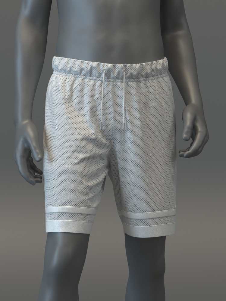 Basketball Shorts 3D model_3