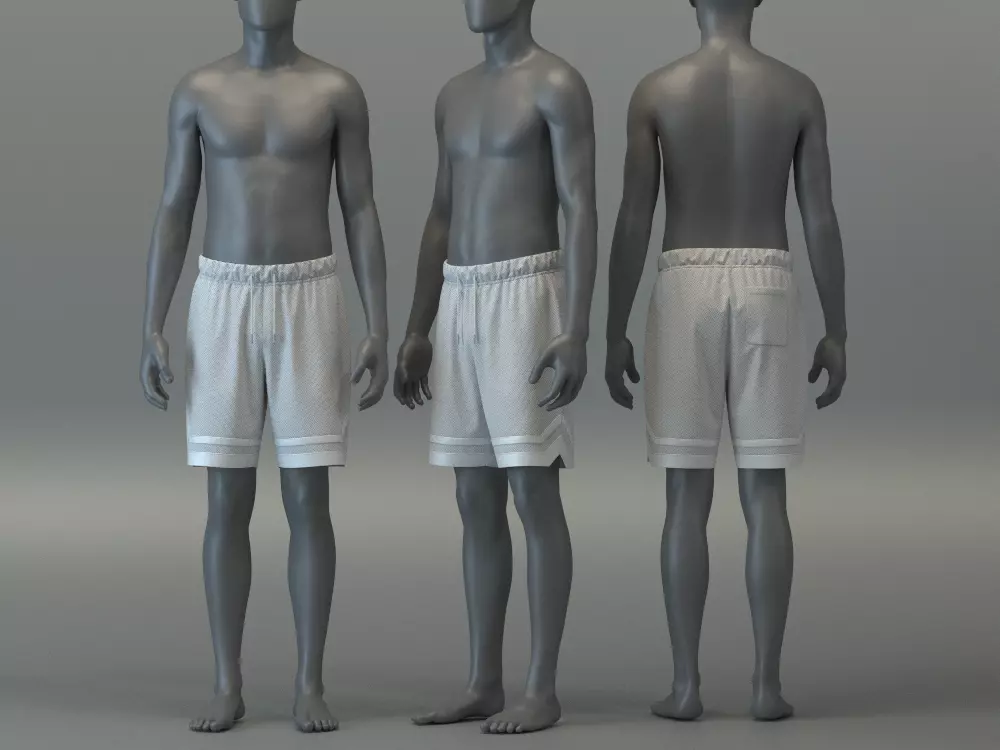 Basketball Shorts 3D model_0